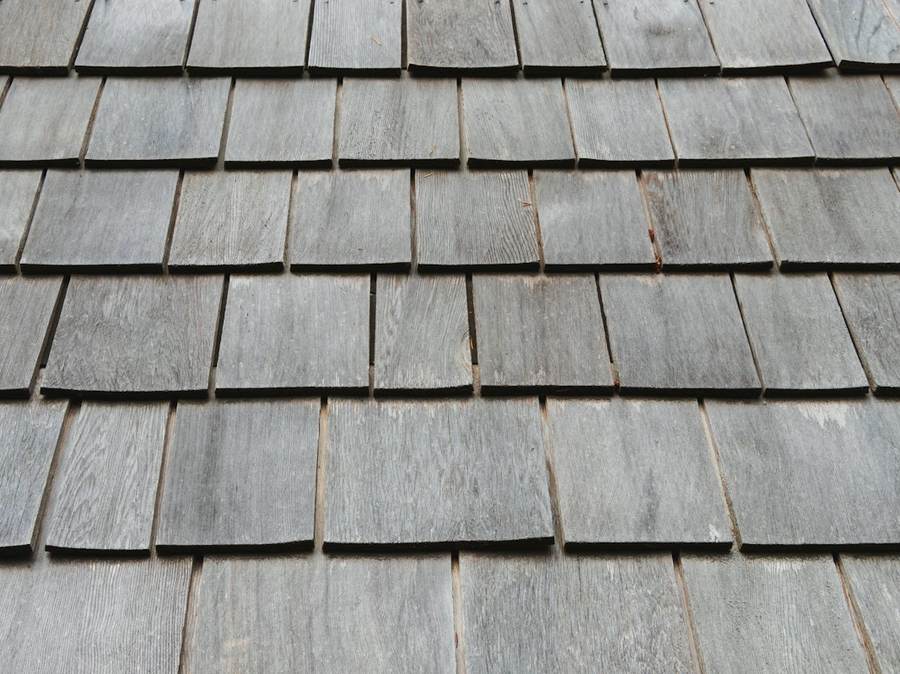 Example before photo: weathered, faded roof shingles